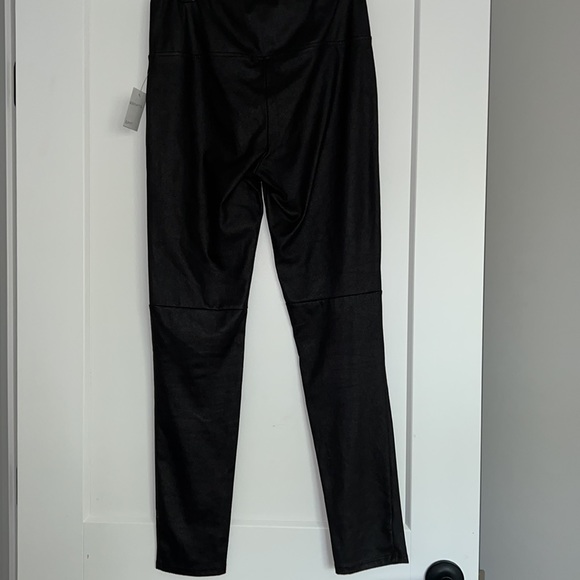 New Trouvé faux leather black leggings small sheen shimmer s high waist Nwt - Picture 5 of 5
